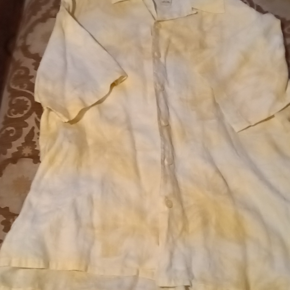 Paradise Cove 100% Linen Yellow Floral